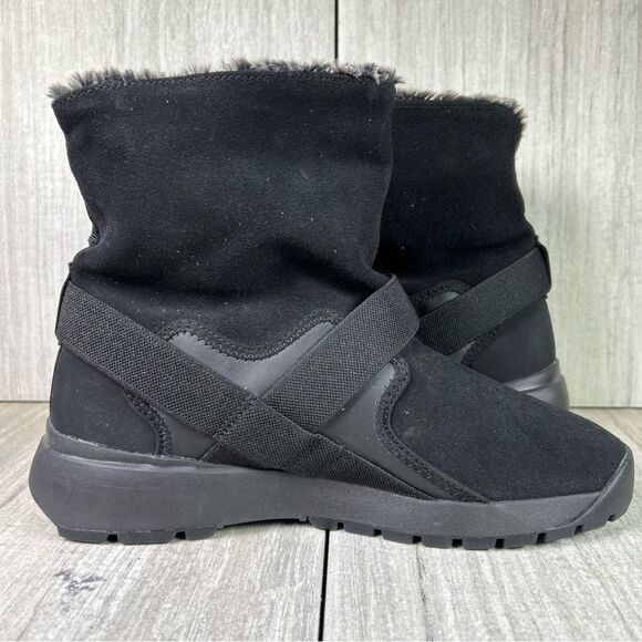 Nike Golkana Black Faux Fur Lined Warm Winter Slip On Boot Shoe Women’s Size 8 - Picture 4 of 10